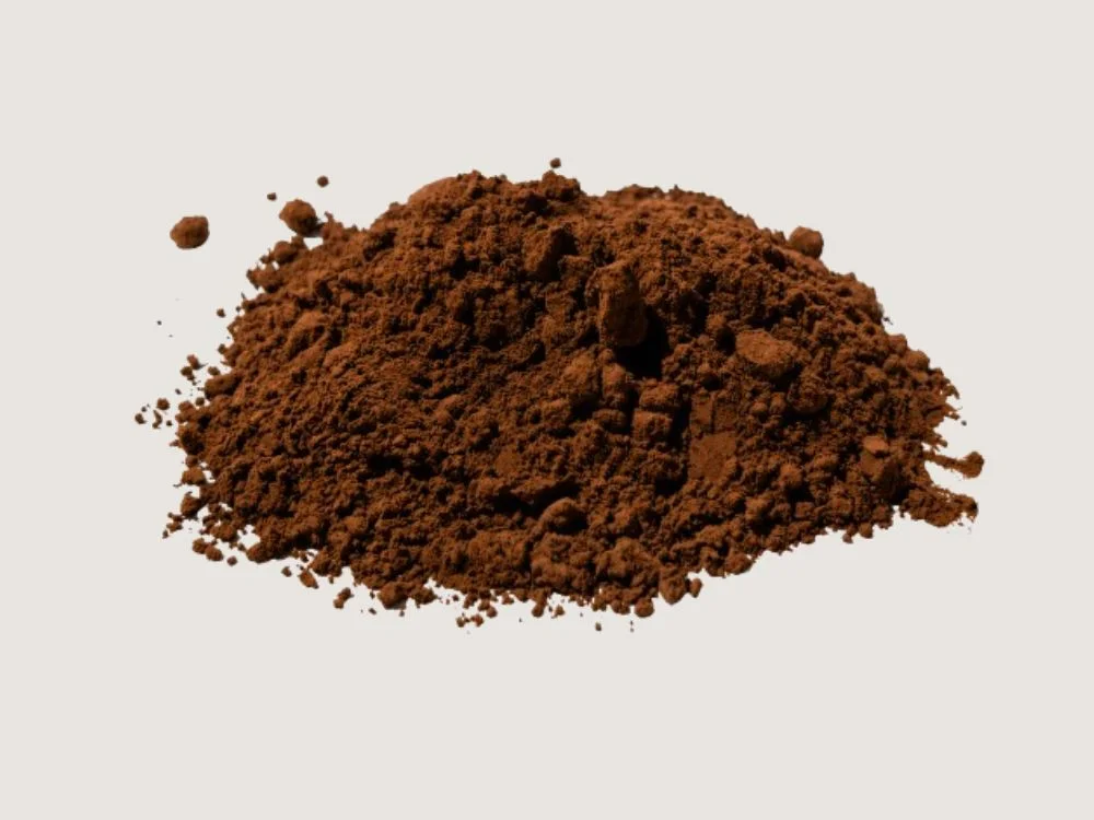 پودر کاکائو آلکالایز قهوه‌ای تیره LM60 — رنگ واقعی محصول
